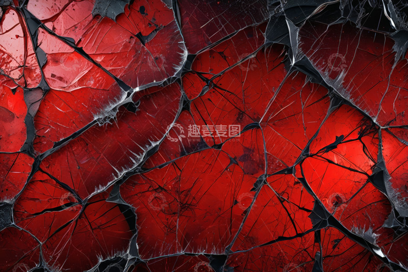 高清大图下载【趣麦麦图】红色裂纹纹理背景图案
