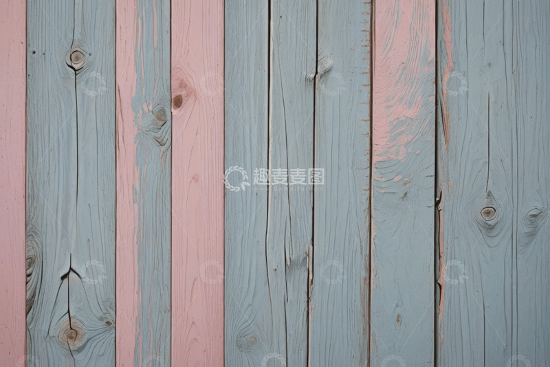 高清大图下载【趣麦麦图】粉蓝相间木质墙面纹理