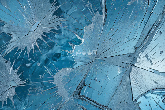 破碎玻璃纹理特写