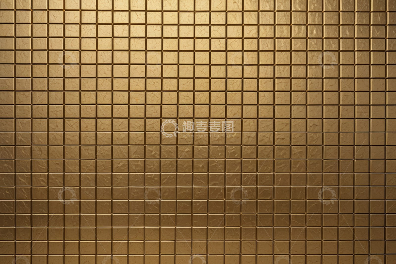 高清大图下载【趣麦麦图】金色方形马赛克背景纹理
