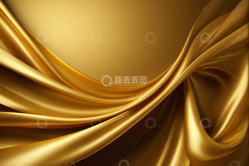 高清大图下载【趣麦麦图】金色丝绸质感背景