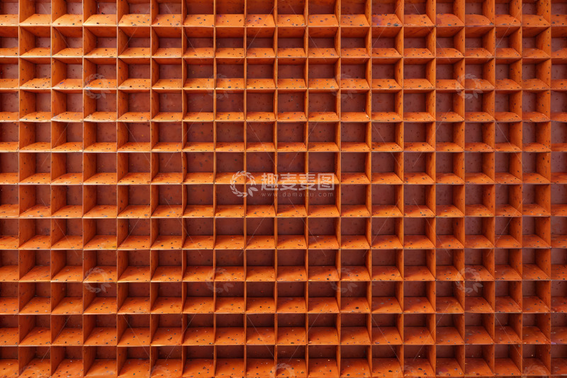 高清大图下载【趣麦麦图】橙色立体方格纹理背景