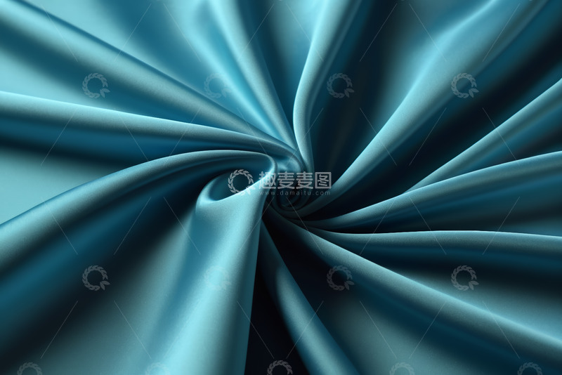 高清大图下载【趣麦麦图】蓝色丝绸织物特写