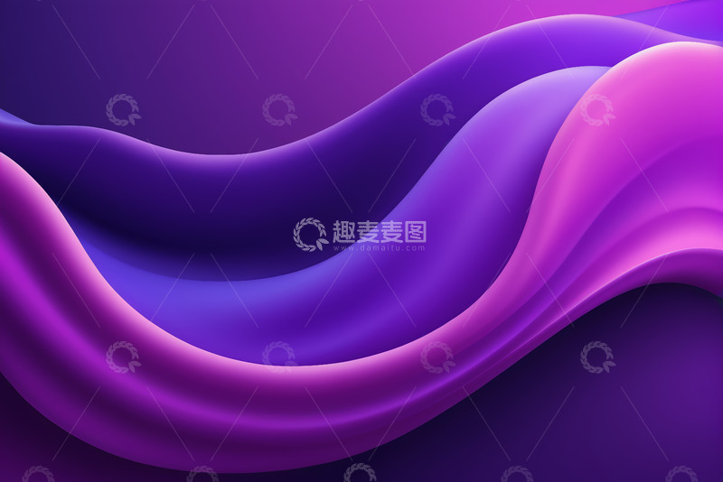 高清大图下载【趣麦麦图】紫色渐变流体抽象背景