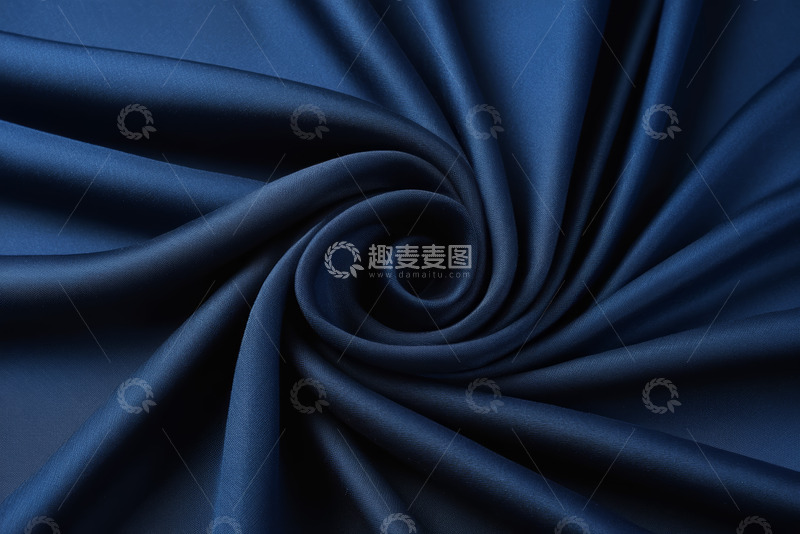 高清大图下载【趣麦麦图】深蓝色织物纹理特写