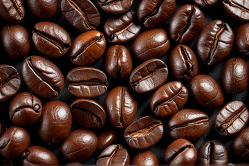 微距特写咖啡豆素材