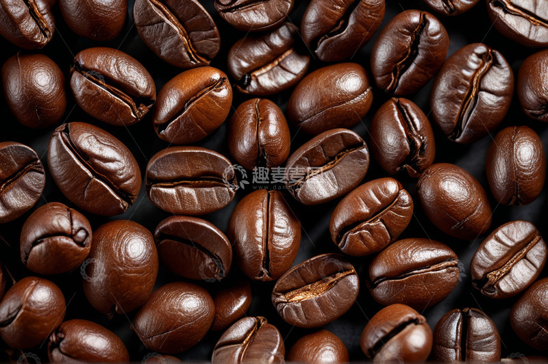 高清大图下载【趣麦麦图】微距特写咖啡豆素材