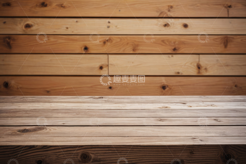 高清大图下载【趣麦麦图】木质桌面与木墙背景素材