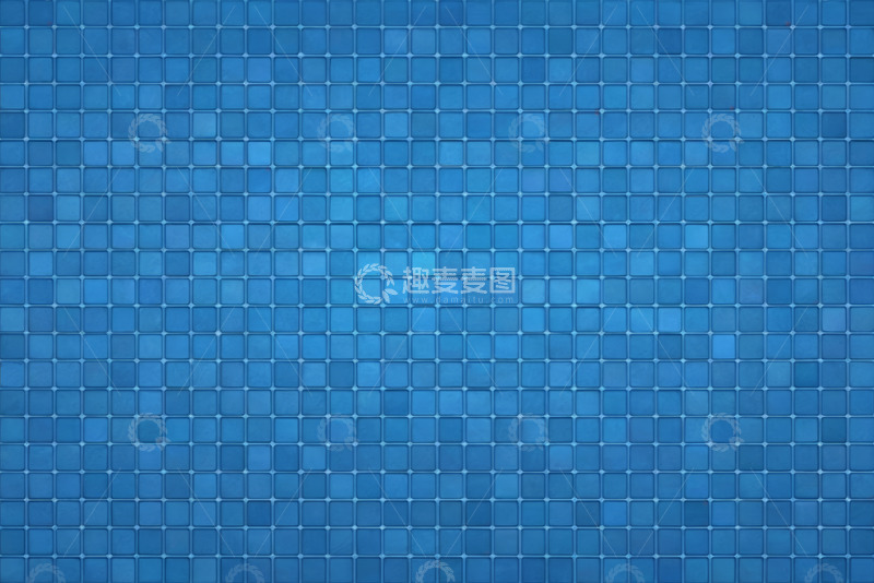 高清大图下载【趣麦麦图】蓝色方形马赛克背景图案