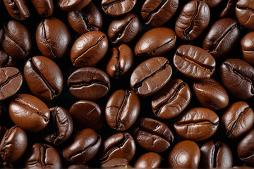 咖啡豆微距特写