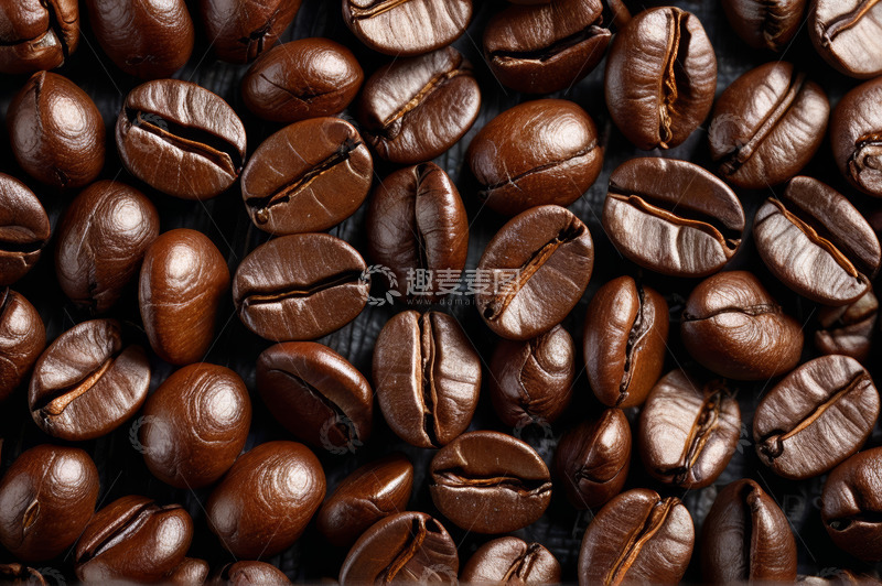 高清大图下载【趣麦麦图】特写咖啡豆微距素材