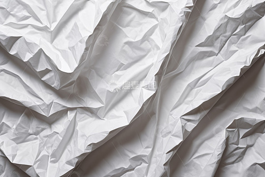 白色褶皱纸张纹理背景