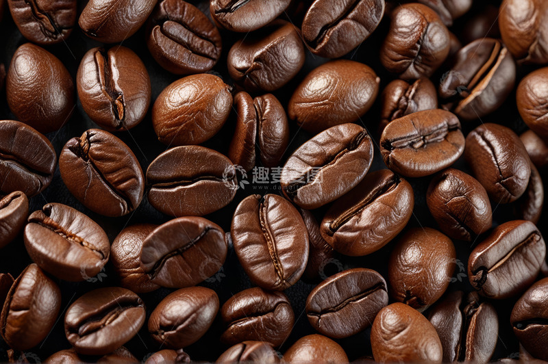 高清大图下载【趣麦麦图】特写咖啡豆素材
