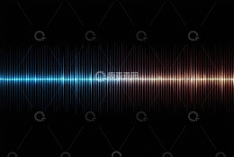 黑色背景彩色音频波形图