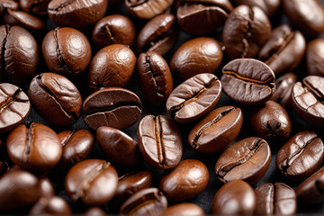 咖啡豆微距特写