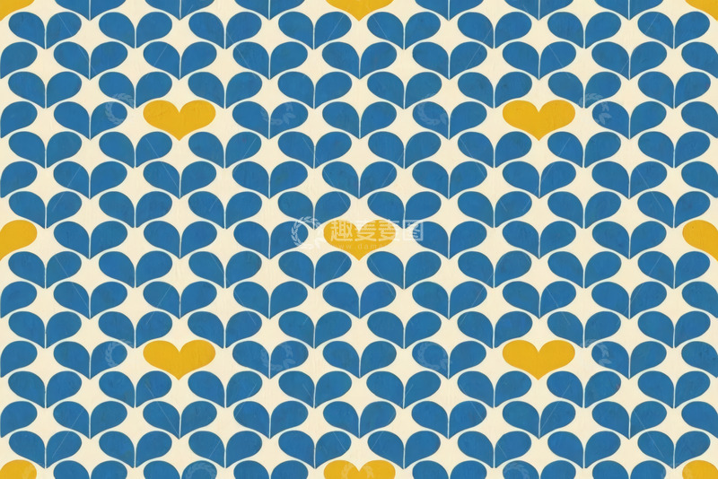 高清大图下载【趣麦麦图】蓝黄几何图案装饰背景
