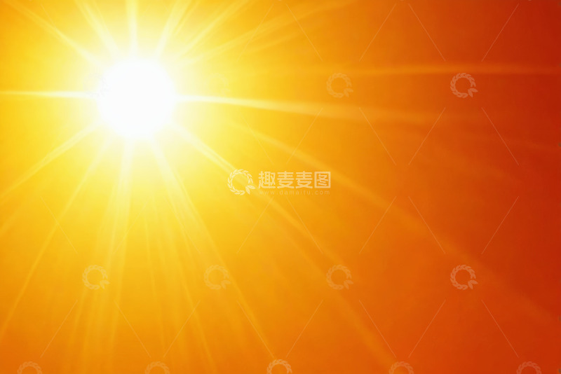 高清大图下载【趣麦麦图】耀眼太阳光芒四射画面