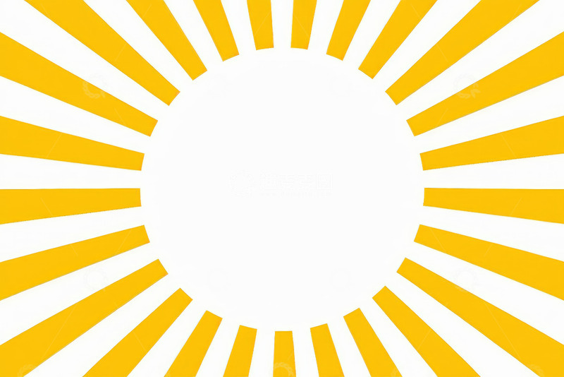 高清大图下载【趣麦麦图】黄色放射状太阳图案设计素材