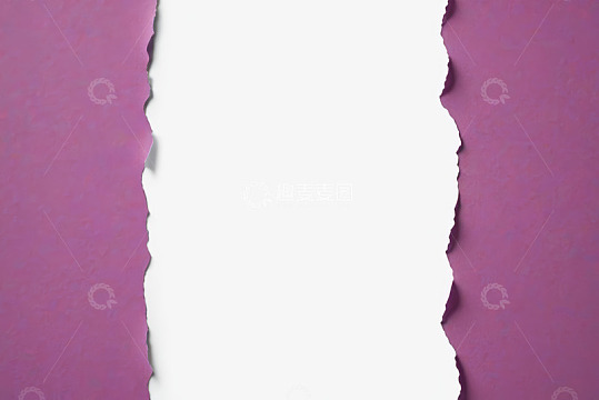 紫色撕开纸张露出白色背景