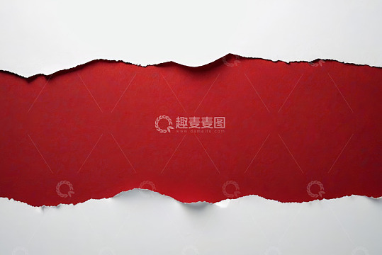 撕开白纸露出红色背景