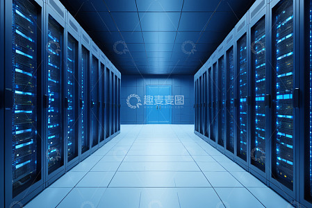 数据中心服务器机房内部场景
