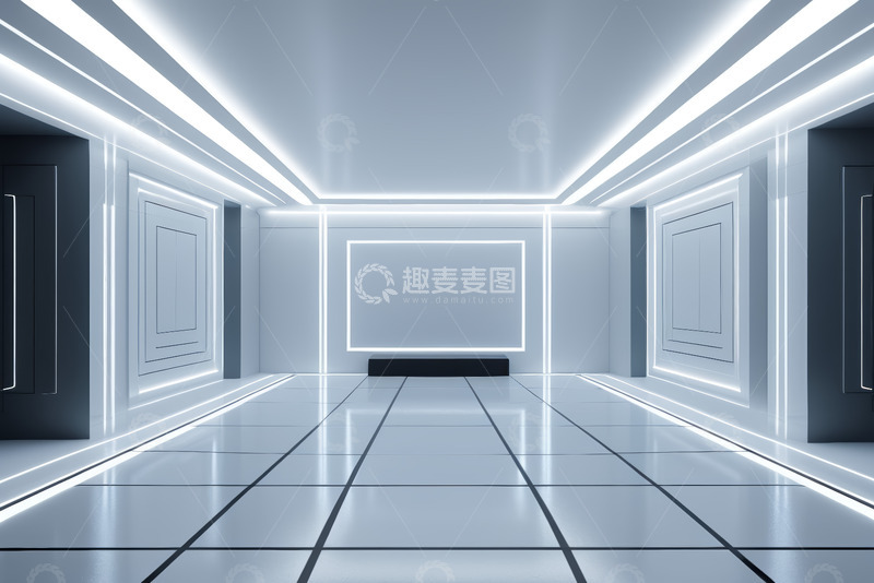 高清大图下载【趣麦麦图】未来感科技风室内空间场景