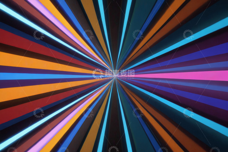高清大图下载【趣麦麦图】放射状多彩抽象背景