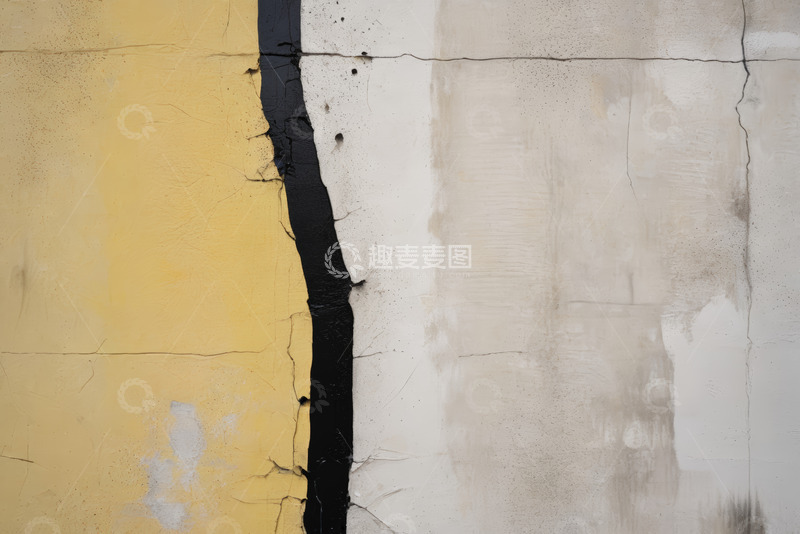 高清大图下载【趣麦麦图】黄白相间墙面纹理特写