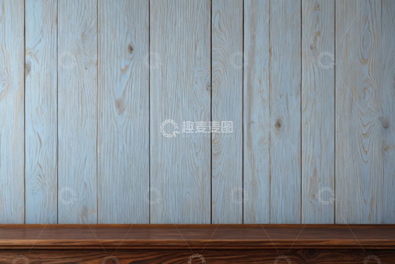 高清大图下载【趣麦麦图】浅色木纹背景与木质台面
