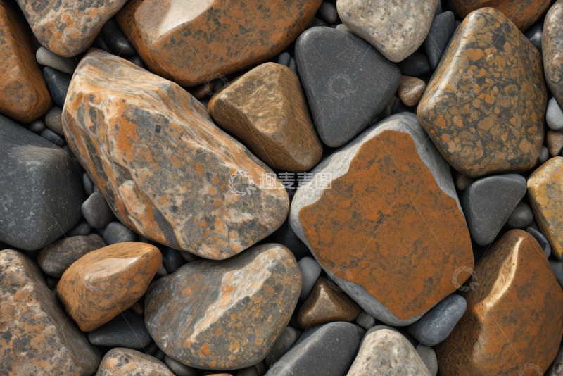 高清大图下载【趣麦麦图】多彩鹅卵石特写素材