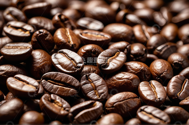 高清大图下载【趣麦麦图】特写烘焙咖啡豆