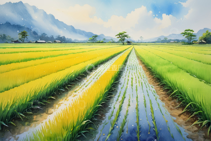 高清大图下载【趣麦麦图】田园风光稻田景色