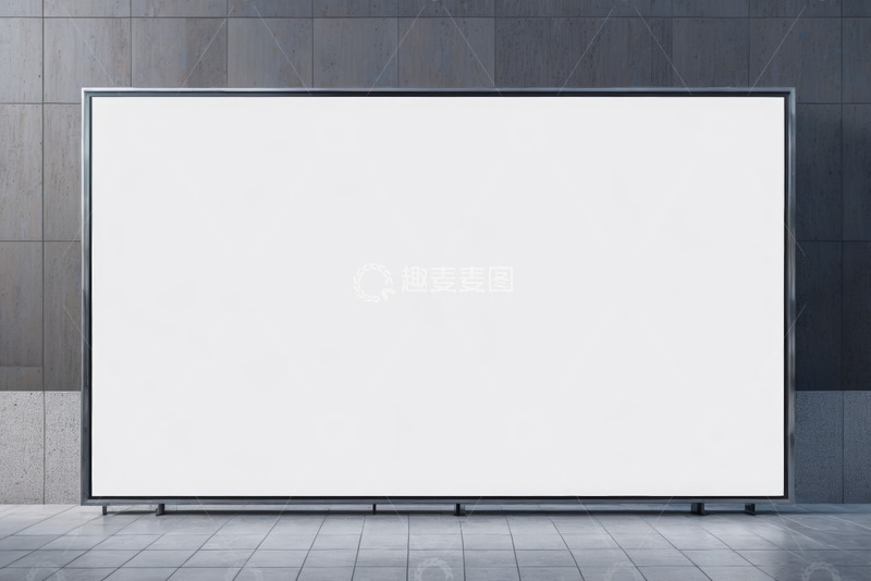 高清大图下载【趣麦麦图】现代空白广告牌展示画面