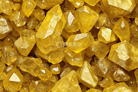 黄色水晶特写