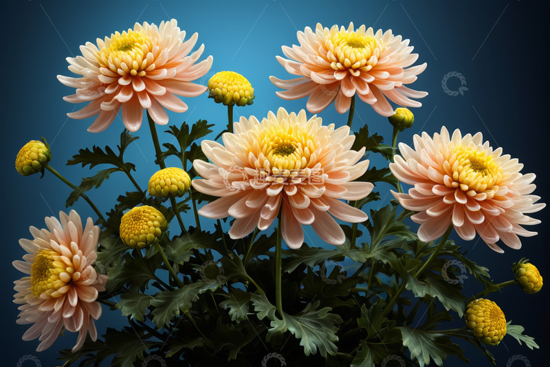 高清大图下载【趣麦麦图】粉色菊花特写