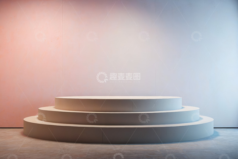 高清大图下载【趣麦麦图】渐变背景圆形展示台