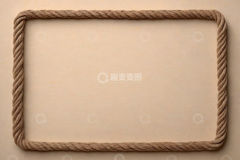 高清大图下载【趣麦麦图】绳制框架装饰素材