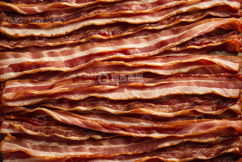 高清大图下载【趣麦麦图】多层排列的美味培根