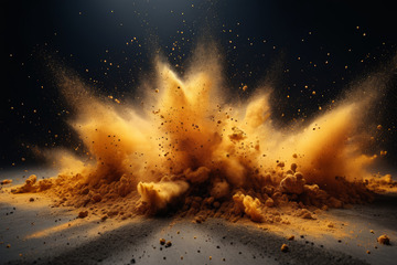 粉末爆炸瞬间效果