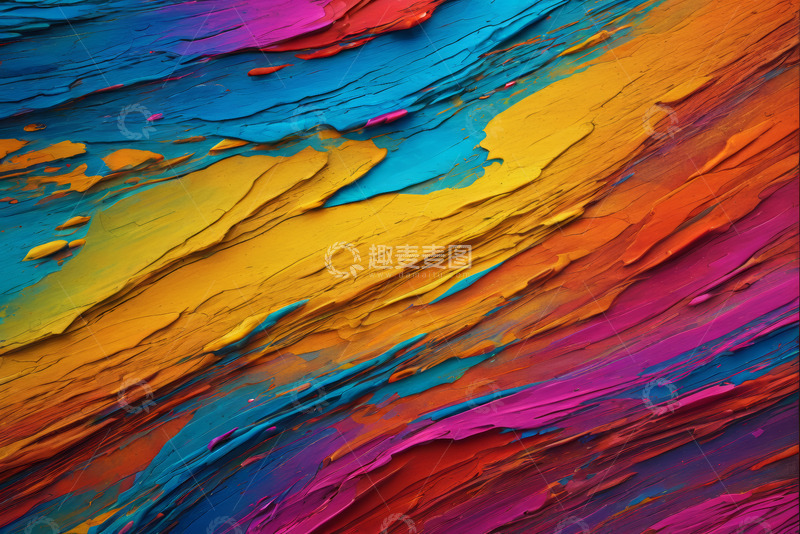 高清大图下载【趣麦麦图】多彩颜料纹理艺术画面