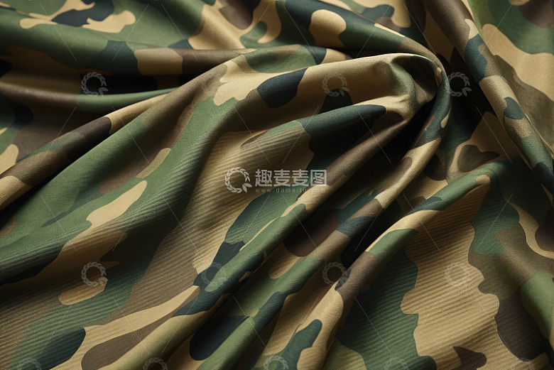 迷彩图案织物特写