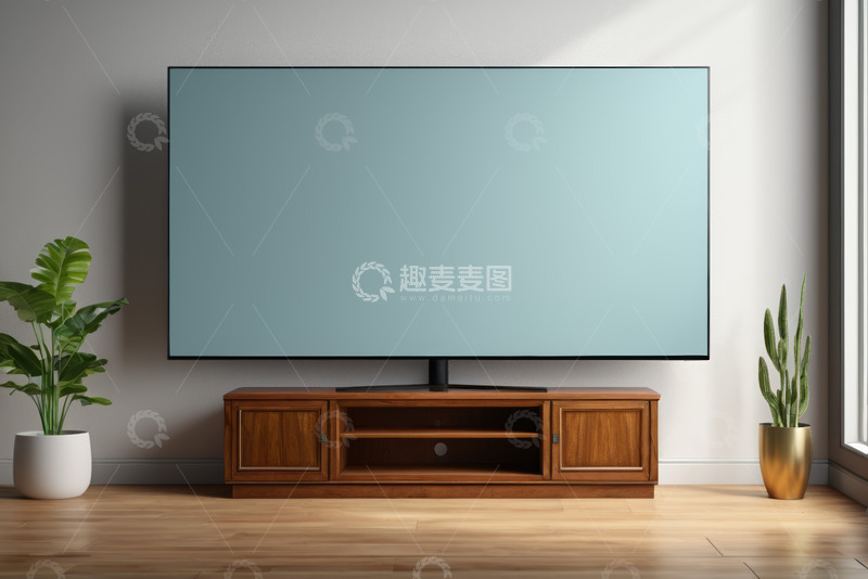 高清大图下载【趣麦麦图】室内现代风格电视与电视柜场景