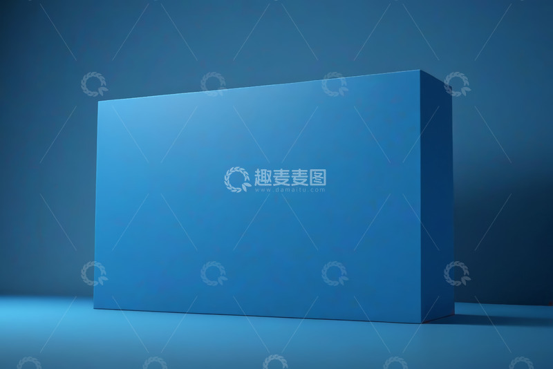 高清大图下载【趣麦麦图】蓝色立体方块产品展示背景