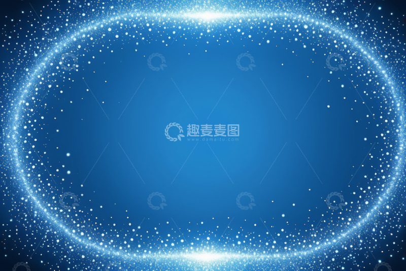 高清大图下载【趣麦麦图】蓝色粒子光效背景素材