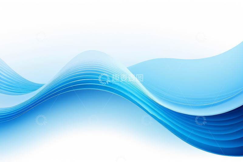 高清大图下载【趣麦麦图】蓝色波浪线条背景素材