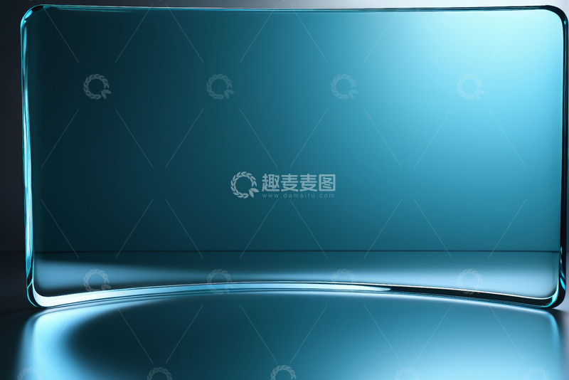 高清大图下载【趣麦麦图】蓝色现代风格玻璃面板素材