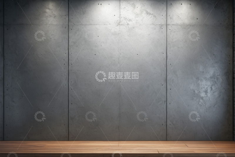 高清大图下载【趣麦麦图】灰色水泥墙面搭配木质台面