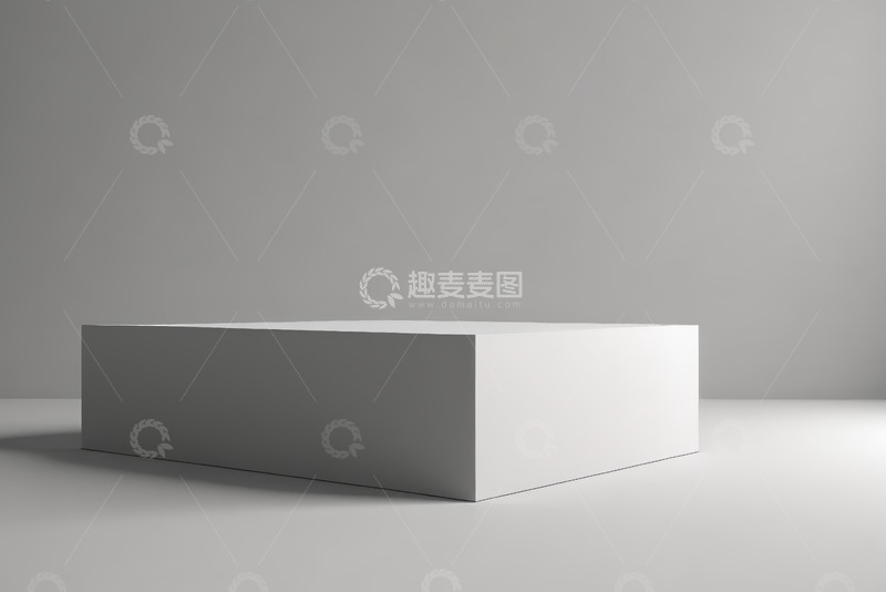 高清大图下载【趣麦麦图】白色立体展示台