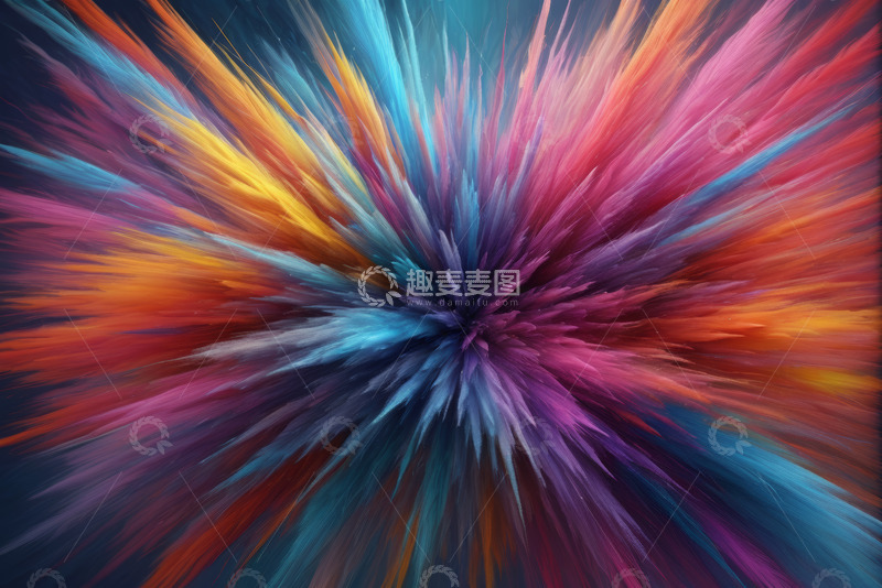 高清大图下载【趣麦麦图】彩色放射状抽象背景素材