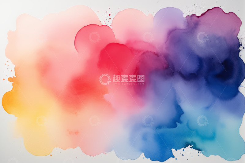 高清大图下载【趣麦麦图】多彩水彩抽象背景图案